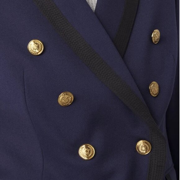 White House Black Market - Colorblocked Studio Blazer- Officer Blue - Size 0 - Picture 4 of 7